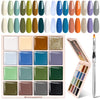 16 Colors Solid Gel Nail Polish Palette