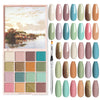 16 Colors Solid Gel Nail Polish Palette