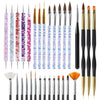 Nail Art Brushes Set Nail Dotting Tools,Nail Dust Brush,Striping Nail Art Brushes for Long Lines,Nail Drawing Pen For Nail Design