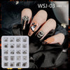 Nail Art New Alloy Christmas Halloween Ornaments Diamond Bells Christmas Nail Set