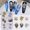 Nail Art New Alloy Christmas Halloween Ornaments Diamond Bells Christmas Nail Set