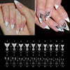 100pcs Short Stiletto Nail Tips Half Cover French Fake Nails Sharp