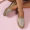 Mesh Breathable Ballet Women Flats Stretch Knitted Loafers Women Shallow Flats Slip On Moccasin Single Shoes Cozy Work Shoes