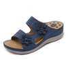 sandals with arch support women's Flower Retro Wedge Comfortable platform Slippers