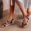 Women Flat Shoes Summer Luxury Designer Rhinestone Sandals