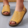 Vanccy Hollow Out Low Top Flat Heel Breathable Women's Sandals