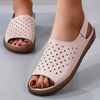 Vanccy Hollow Out Low Top Flat Heel Breathable Women's Sandals