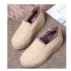 Flat Platform Shoes Genuine Leather Plus Cotton Shoes For Woman