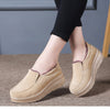 Flat Platform Shoes Genuine Leather Plus Cotton Shoes For Woman