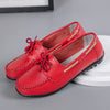 Genuine Leather Fashion Women Flats Ballerina Shoes Women Moccasins Nurse Shoes Lace Up Women Shoe Outdoor Plus Size Shoes Woman