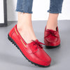 Genuine Leather Fashion Women Flats Ballerina Shoes Women Moccasins Nurse Shoes Lace Up Women Shoe Outdoor Plus Size Shoes Woman