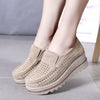 Women Slip On platform Loafers Comfort Suede Moccasins Shoes with leather suede fringes