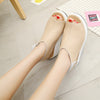 Women Sandals Platform Wedges Sandals Leather Swing Peep Toe Casual Shoes Women Walk Shoes