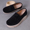 Women Slip On platform Loafers Comfort Suede Moccasins Shoes with leather suede fringes