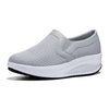 Women's Slip-on Walking Shoes Mesh Breathe Air Cushion Sock Sneakers for Women Ladys Fashion Platform Lightweight Loafers Non-Slip Nursing Work Shoe