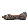 New temperament rhinestone rivet ladybugs women printed folk style women flat shoes