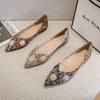 New temperament rhinestone rivet ladybugs women printed folk style women flat shoes