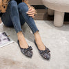 Pointed single-shoe female new bowknot flat-bottomed ladle shoes