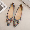 New temperament rhinestone rivet ladybugs women printed folk style women flat shoes