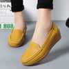 Women FlatsSpring Summer Shoes Women Heels 4.3CM Genuine Leather Chaussures Femme Casual Women Loafers Ballet Flat Shoes