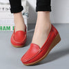 Women FlatsSpring Summer Shoes Women Heels 4.3CM Genuine Leather Chaussures Femme Casual Women Loafers Ballet Flat Shoes