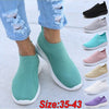 Women Flats Shoes Plus Size 43 Breathable Mesh Platform Sneakers Women Slip on Soft Ladies Casual Shoes