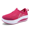 Women Sneakers Comfort Slip On Wedges Shoes Breathable Mesh Platform Walking Shoes