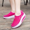 Women Sneakers Comfort Slip On Wedges Shoes Breathable Mesh Platform Walking Shoes