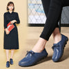 Casual Genuine Leather Flats Ladies Lace Up Fashion Slip On Driving Shoes